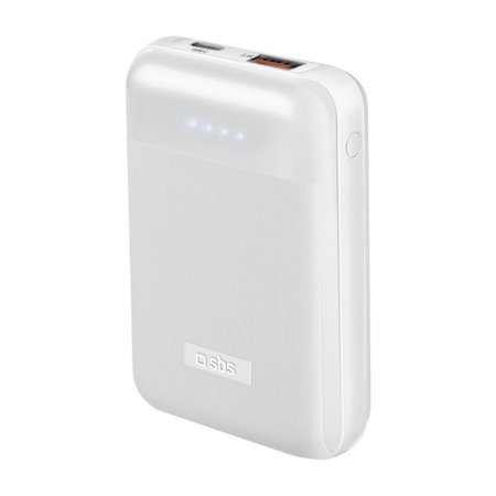 SBS - PowerBank 10 000 mAh, USB, USB-C PowerDelivery 20W, blanc