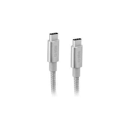 SBS - Câble USB-C / USB-C (1,8 m), gris
