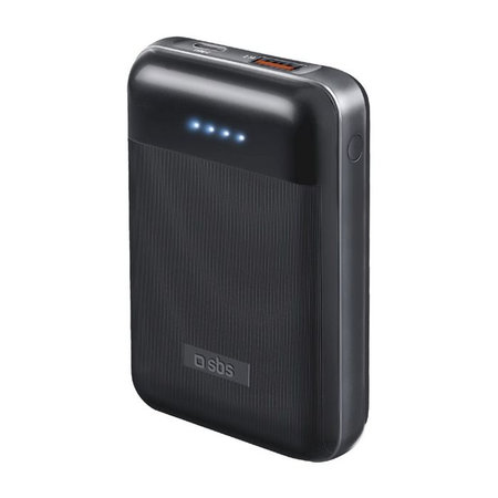 SBS - PowerBank 10 000 mAh, USB, USB-C PowerDelivery 20W, noir