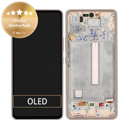 Samsung Galaxy A53 5G A536B - Écran LCD + Écran Tactile + Cadre (Awesome Peach) - GH82-28024D, GH82-28025D Genuine Service Pack