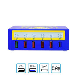 Mechanic iCharge 6 Pro - Station de recharge USB USB-C, USB 3.0 et chargeur sans fil