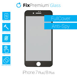 FixPremium Privacy Anti-Spy Glass - Verre trempé pour iPhone 7 Plus et 8 Plus