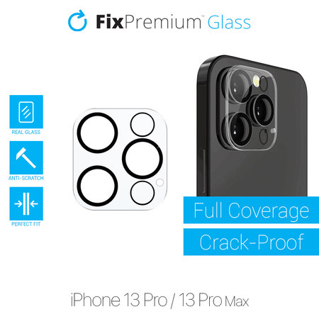 FixPremium Glass - Protecteur d'objectif de caméra arrière pour iPhone 13 Pro et 13 Pro Max