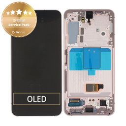 Samsung Galaxy S22 S901B - Écran LCD + Écran Tactile + Cadre (Or Rose) - GH82-27520D, GH82-27521D Genuine Service Pack