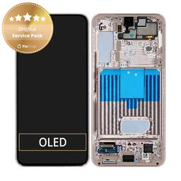 Samsung Galaxy S22 S901B - Écran LCD + Écran Tactile + Cadre (Or Rose) - GH82-27520D, GH82-27521D Genuine Service Pack