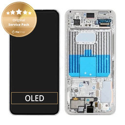 Samsung Galaxy S22 S901B - Écran LCD + Écran tactile + Cadre (Blanc fantôme) - GH82-27520B, GH82-27521B Genuine Service Pack