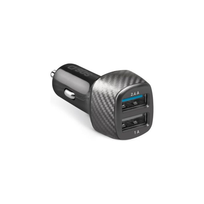 SBS - Chargeur de voiture USB, USB, noir