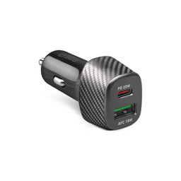 SBS - Chargeur de voiture USB, USB-C, noir