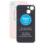 Apple iPhone 13 Mini - Verre du boîtier arrière avec plus grand trou pour l'appareil photo (rose)
