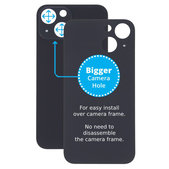 Apple iPhone 13 Mini - Verre du boîtier arrière avec plus grand trou pour l'appareil photo (minuit)