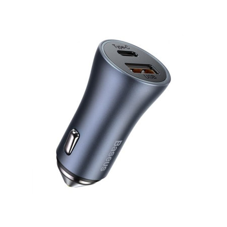 Baseus - Chargeur de voiture USB, USB-C, 3A, gris