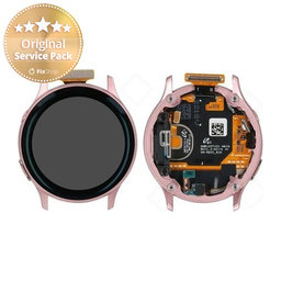 Samsung Galaxy Watch Active 2 40 mm R830, R835 - Écran LCD + Écran tactile + Cadre (Or) - GH82-21104B Genuine Service Pack