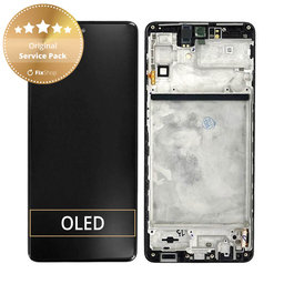 Samsung Galaxy M53 5G M536B - Écran LCD + Ecran Tactile + Cadre (Noir) - GH82-28812A, GH82-28895A Genuine Service Pack