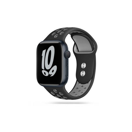 Tech-Protect - Bracelet Softband pour Apple Watch 4, 5, 6, 7, SE (42, 44, 45 mm), noir/gris