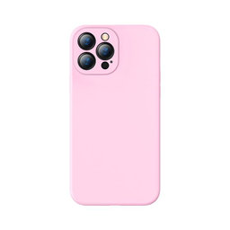 Baseus - Coque Liquid Gel pour iPhone 13 Pro, rose