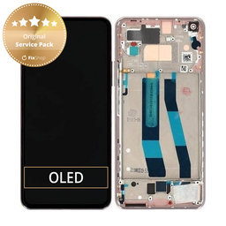 Xiaomi 11 Lite 5G NE 2109119DG 2107119DC - Écran LCD + Écran Tactile + Cadre (Rose Pêche) - 56000Q0K9D00 Genuine Service Pack