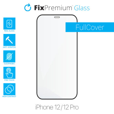 FixPremium FullCover Glass - Verre trempé pour iPhone 12 & 12 Pro