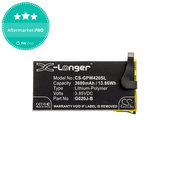 Batterie pour Google Pixel 4 XL, 3600mAh, Li-Pol, 3.85 V, G020J-B, HQ
