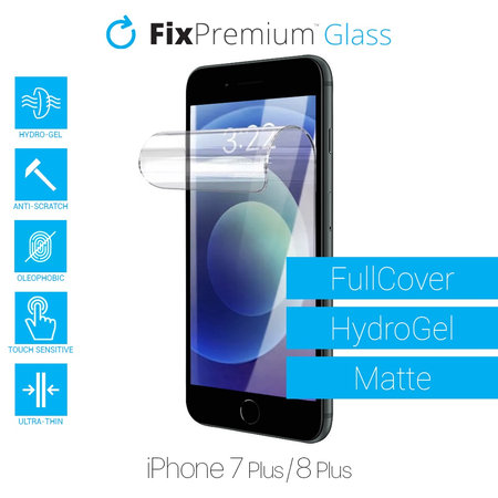 FixPremium HydroGel Matte - Protecteur d'écran iPhone 7 Plus & 8 Plus