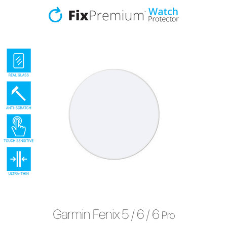 FixPremium Protecteur de montre - Verre trempé pour Garmin Fenix 5, 6 & 6 Pro