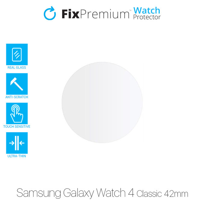 FixPremium Protecteur de montre - Verre trempé pour Samsung Galaxy Watch 4 Classic 42mm