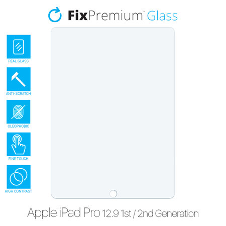 FixPremium Glass - Verre Temepred pour Apple iPad Pro 12,9" (1ère génération 2015, 2ème génération 2017)