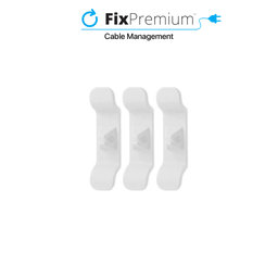 FixPremium - Organiseur de câbles - Clips - Lot de 3, transparent