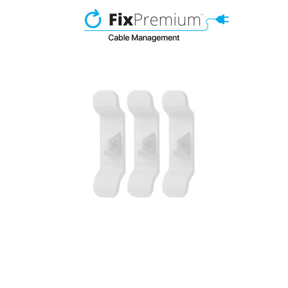 FixPremium - Organiseur de câbles - Clips - Lot de 3, transparent