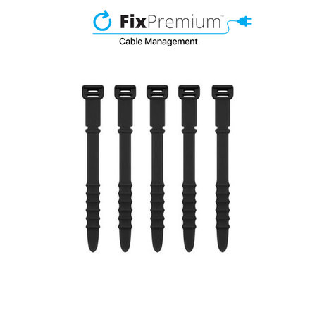 FixPremium - Organiseur de câbles - Attaches de câbles - Lot de 10, noir