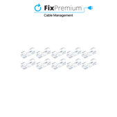 FixPremium - Organisateur de câbles - Clips - Lot de 10, transparent