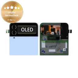 Samsung Galaxy Z Flip 4 F721B - Écran LCD + Écran Tactile + Cadre (Externe) (Bleu) - GH97-27947D Genuine Service Pack