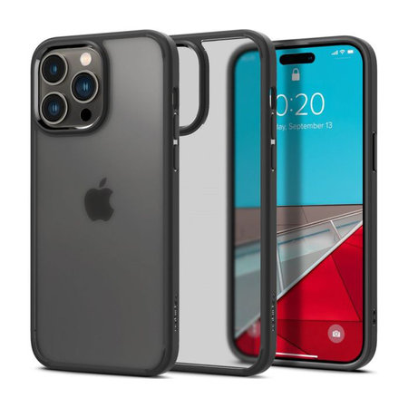 Spigen - Coque Ultra Hybride pour iPhone 14 Pro, Noir Givré