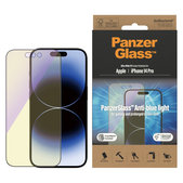 Verre trempé UWF Anti-Bluelight AB avec applicateur pour iPhone 14 Pro, Noir, PanzerGlass