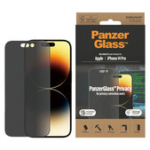 Verre trempé UWF Privacy AB avec applicateur pour iPhone 14 Pro, Noir, PanzerGlass