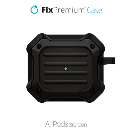 FixPremium - Étui incassable pour AirPods 3, noir