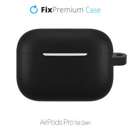 FixPremium - Mousqueton pour étui en silicone pour AirPods Pro, noir