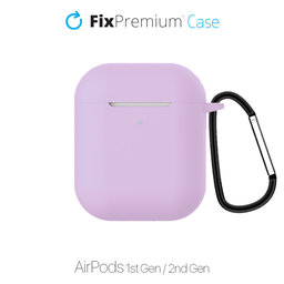 FixPremium - Étui en silicone pour AirPods 1 & 2, lila