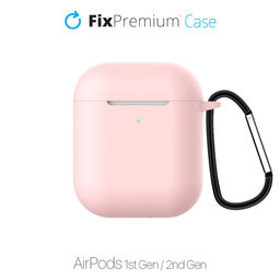 FixPremium - Étui en silicone pour AirPods 1 & 2, rose