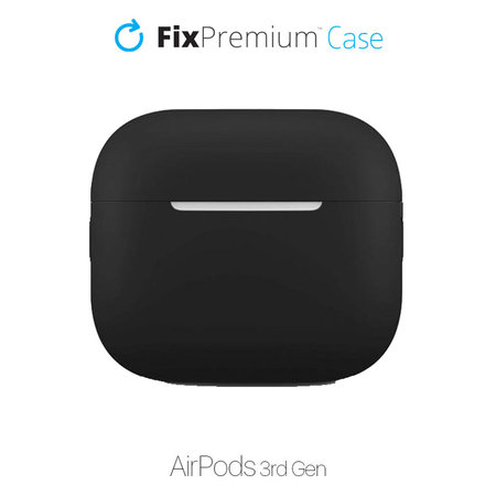 FixPremium - Étui en silicone pour AirPods 3, noir