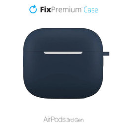 FixPremium - Mousqueton pour étui en silicone pour AirPods 3, bleu