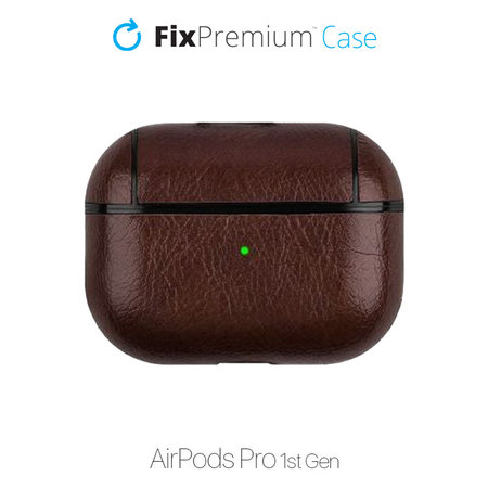 FixPremium - Étui en cuir artificiel pour AirPods Pro, marron