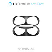 FixPremium - Autocollant antipoussière pour AirPods 3, noir