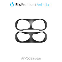 FixPremium - Autocollant antipoussière pour AirPods 3, noir