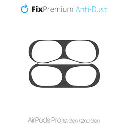 FixPremium - Autocollant antipoussière pour AirPods Pro, noir