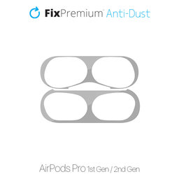 FixPremium - Autocollant antipoussière pour AirPods Pro, argent