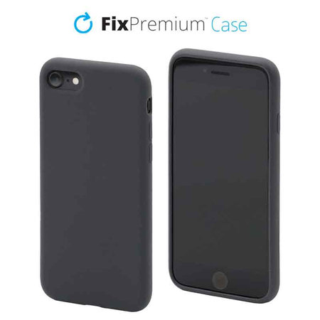 FixPremium - Coque en silicone pour iPhone 7, 8, SE 2020 & SE 2022, gris sidéral