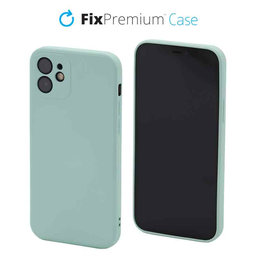 FixPremium - Coque en silicone pour iPhone 12, cyan clair