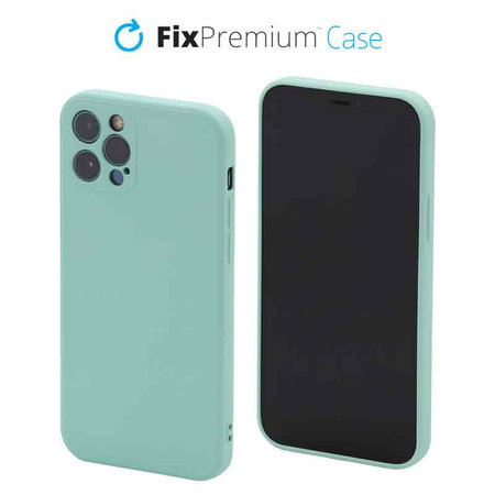 FixPremium - Coque en silicone pour iPhone 12 Pro, cyan clair