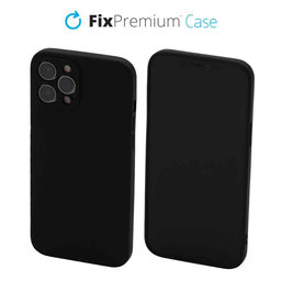 FixPremium - Coque en silicone pour iPhone 12 Pro Max, noir