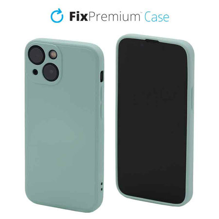 FixPremium - Coque en silicone pour iPhone 13 mini, cyan clair